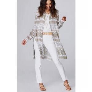 J.Jill Paisley Button Down Tunic